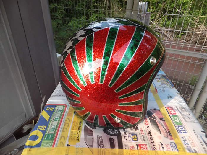 お客様ヘルメットペイント!