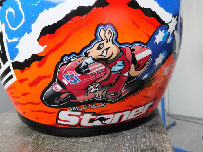 Casey Stoner  Ducati  marlboro Barcode ver Replica helmet !